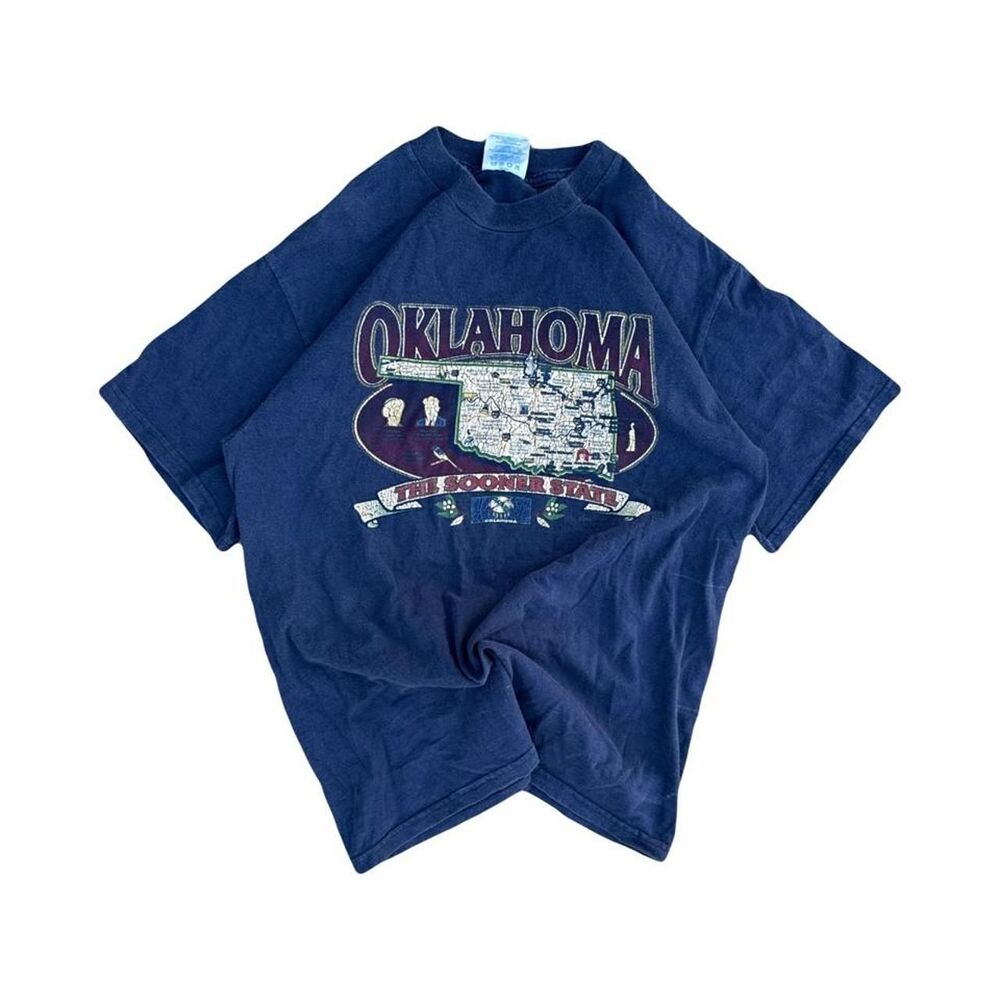 State Men's Navy and Blue T-shirt